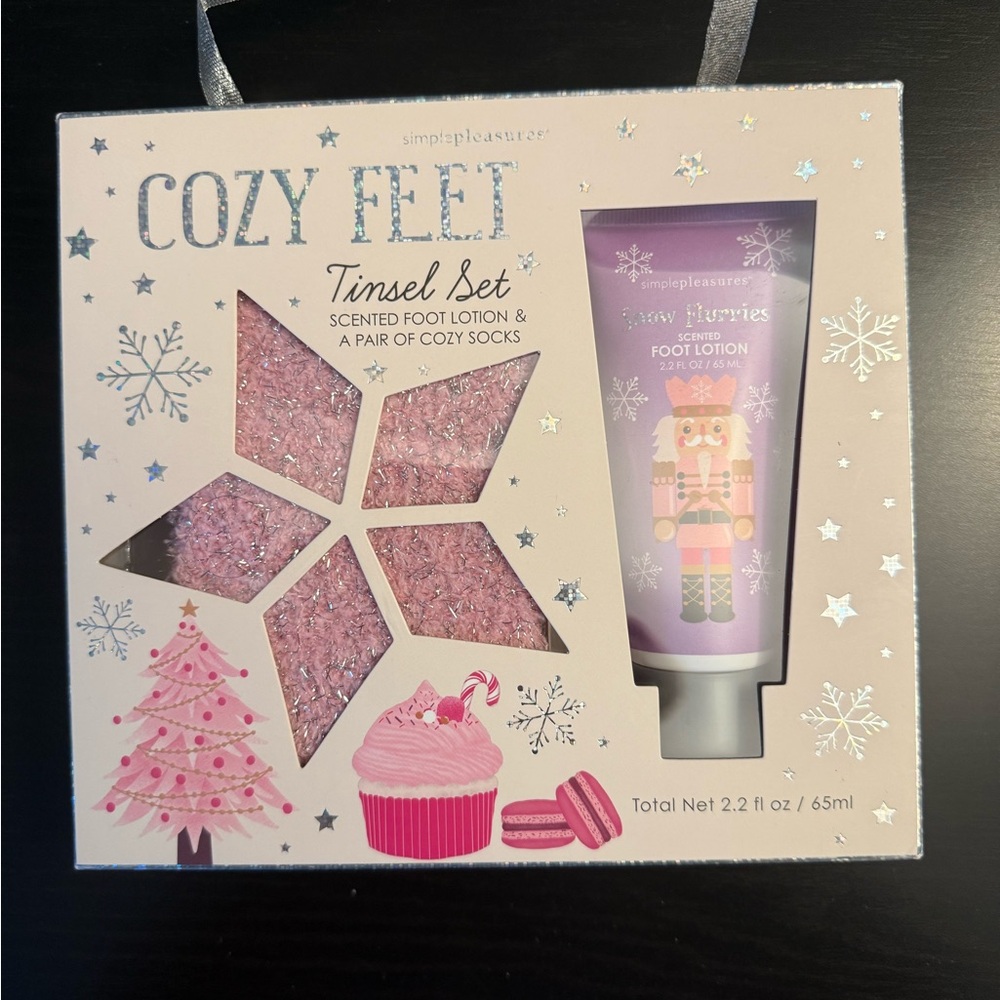 Cozy Feet Tinsel Set - Pink